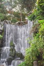 Beautiful waterfall in the garden, relaxing scene Royalty Free Stock Photo