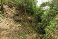 Beautiful waterfall in green forest in jungle in tropical Bali island, Indonesia. North of Bali island. Rainforest scene Royalty Free Stock Photo