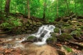 Beautiful waterfall in green forest Royalty Free Stock Photo