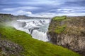 Beautiful waterfall Gullfoss, famous landmark in Iceland Royalty Free Stock Photo
