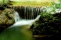 Beautiful waterfall have emerald green