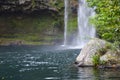 Beautiful waterfall on an island in South Korea Royalty Free Stock Photo