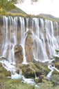 Waterfall in Jiuzhaigou National Park located in the north of Sichuan Province in the southwestern region of China. Royalty Free Stock Photo