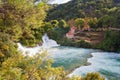 Beautiful Waterfall, Krka National park, Dalmatia, Croatia Royalty Free Stock Photo