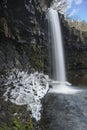 Beautiful waterfall landscape image in forest during Autumn Fall Royalty Free Stock Photo