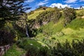 Beautiful waterfall in the middle of Andean vegetation