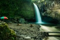 Beautiful  waterfall in the middle of the jungle Royalty Free Stock Photo