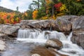 Beautiful waterfall in the mountains in autumn Royalty Free Stock Photo