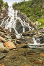 Beautiful waterfall in the mountains,Balea cascades,Fagaras mountains,Carpathians,Romania