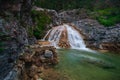 Beautiful waterfall and natural pool scenery Royalty Free Stock Photo