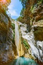 Beautiful waterfall near Nidri on the island of Lefkada in Greece