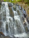 Waterfall Neozhidanniy in forest. Russia, Primorskiy kray Royalty Free Stock Photo