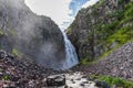 The beautiful waterfall Njupeskar in northern Sweden Royalty Free Stock Photo