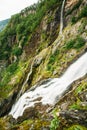 Beautiful waterfall in Norway. Amazing Norwegian nature landscap Royalty Free Stock Photo