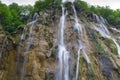 Beautiful Waterfall park at Croatia Lake National Park Royalty Free Stock Photo