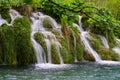 Beautiful Waterfall park at Croatia Lake National Park Royalty Free Stock Photo