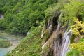 Beautiful Waterfall park at Croatia Lake National Park Royalty Free Stock Photo