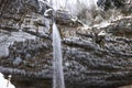 A beautiful waterfall Pericnik in winter time Royalty Free Stock Photo