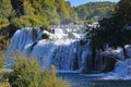 Beautiful waterfall on Plitvice Lake Royalty Free Stock Photo