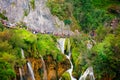 Beautiful Waterfall, Plitvice Lakes National park, Dalmatia, Croatia Royalty Free Stock Photo