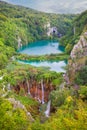 Beautiful Waterfall, Plitvice Lakes National park, Dalmatia, Croatia Royalty Free Stock Photo