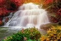 beautiful waterfall in rainforest at phu tub berk mountain phet