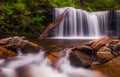 Beautiful waterfall at Rickett's Glen State Park Royalty Free Stock Photo