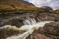 A beautiful waterfall on the River Etive in the Highlands of Scotland Royalty Free Stock Photo