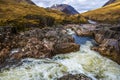 A beautiful waterfall on the River Etive in the Highlands of Scotland Royalty Free Stock Photo