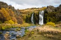 Beautiful waterfall with river Royalty Free Stock Photo