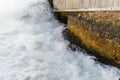 A beautiful waterfall on the river Rhine in the city Neuhausen am Rheinfall in northern Switzerland. The Rhine Falls is the larges Royalty Free Stock Photo