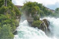 A beautiful waterfall on the river Rhine in the city Neuhausen am Rheinfall in northern Switzerland. The Rhine Falls is the larges Royalty Free Stock Photo