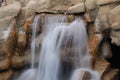 Beautiful waterfall rock fallen water Royalty Free Stock Photo