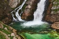 Beautiful waterfall Savica in Slovenia