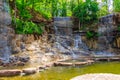 Beautiful waterfall in Sofiyivka park in Uman, Ukraine Royalty Free Stock Photo