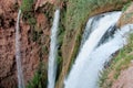 Beautiful waterfall spray run on the rocks Royalty Free Stock Photo