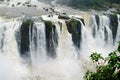 Beautiful waterfall sprays run on the rocks Royalty Free Stock Photo