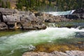 A beautiful waterfall in the summertime