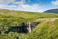 Beautiful waterfall Svartifoss in Iceland Royalty Free Stock Photo