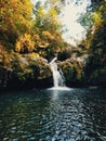 Beautiful waterfall from a untouchable places Royalty Free Stock Photo