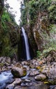 Beautiful waterfall in the upper basin of the Combeima River C