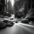 Beautiful waterfall view - ai generated image Royalty Free Stock Photo