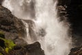 Beautiful waterfall in a wood on the Italian Dolomites Royalty Free Stock Photo