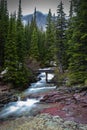 Beautiful Waterfalls of AmericaÃ¢â¬â¢s National Parks Glacier National Park Montana Royalty Free Stock Photo