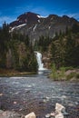 Beautiful Waterfalls of AmericaÃ¢â¬â¢s National Parks Glacier National Park Montana Royalty Free Stock Photo