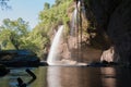 Beautiful waterfalls in the forest, quiet in Thailand