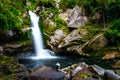 Beautiful waterfalls in the green nature, Wainui Falls, Abel Tasman, New Zealand Royalty Free Stock Photo
