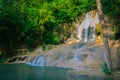 Beautiful waterfalls in Kanchanaburi province, Thailand