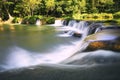 Beautiful waterfalls in pure deep forest of thailand national pa