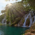 A beautiful Waterfalls of Tamasopo san luis potosi mexico Royalty Free Stock Photo